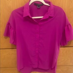 Women's Pink Button-Up Blouse